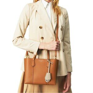 Tory Burch 81928 Perry Small Triple Compartment Tote Bag Light Umber